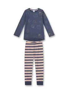 Sanetta 233011 Mädchen Schlafanzug Pyjama Nachthemd Smileys Tupfen gepunktet - Bild 1 von 2