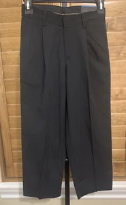 Dockers Boy’s Pleated Dress Slacks Pants Back Pockets Black Size 8 Regular NWT - Picture 1 of 5