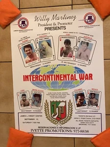 Póster de boxeo original Roberto Durán Vs. Juan Carlos Giménez 1987 como nuevo raro difícil de encontrar - Imagen 1 de 5