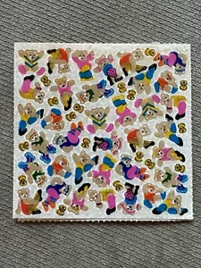 Vintage Cardesign Teenie Weenies Exercise Bears Stickers Not sticky see des HTF - Picture 1 of 10