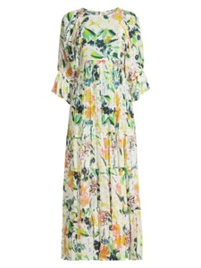 NWT TED BAKER Kiyrie Painterly Maxi Dress in Multi Size 3 US 8 #D5553 - Picture 1 of 9