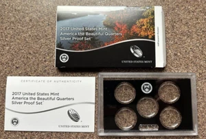 Leere 2017 U.S. Mint Silber Proof Set Zelle, BOX und COA *OHNE MÜNZEN* - Bild 1 von 1