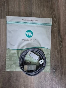WARRKY 4K DisplayPort auf HDMI Kabel [Vergoldete,Geflochten, Aluminiumhülse] 1,8 - Bild 1 von 5