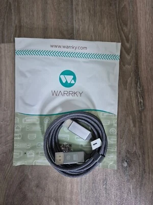 WARRKY 4K DisplayPort auf HDMI Kabel [Vergoldete,Geflochten, Aluminiumhülse] 1,8 - Bild 1 von 4