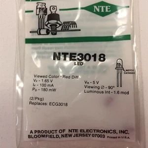 (6) NTE3018 Discrete LED Indicators Red Diffused - Lot of 6 - Picture 1 of 5