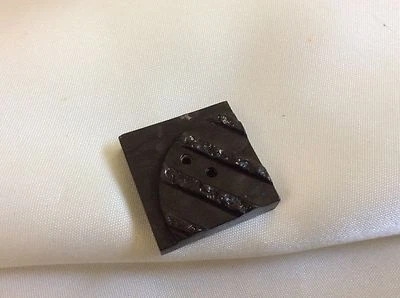 vintage deco black square Bailey Green & Elger inc signed button - Image 1 of 4