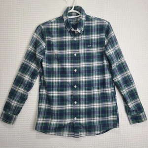 Vineyard Vines Junior Boys Large Lg (16) Green/Blue Plaid Button Shirt Casual - Picture 1 of 17