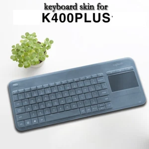 Clear Transparent Silicone Keyboard Cover protectors For Logitech K400 PLUS - Picture 1 of 4