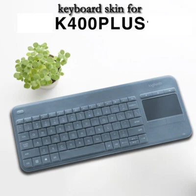 Clear Transparent Silicone Keyboard Cover protectors For Logitech K400 PLUS - Image 1 of 4
