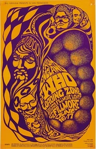 Heim Wandkunstdruck - Vintage Konzert Gig Poster - FILLMORE - A4,A3,A2,A1 - Bild 1 von 1