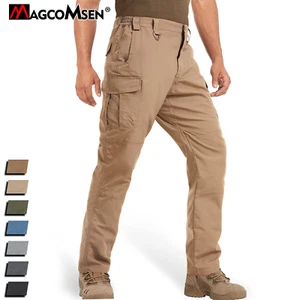 Men's Cargo Working Pants 9 Pockets Ripstop Water Repellent Hiking Hunting Pants - Picture 1 of 60