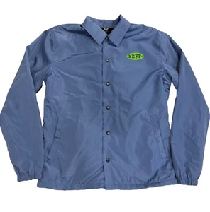 Neff Jacket Men's Large Truckstop Coaches Jacket Blue Sherpa Fleece Lined - Picture 1 of 21