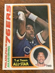 1978-79 Topps Julius Erving Card # 130 Near Mint Dr. J 76ers NBA Basketball - Picture 1 of 2