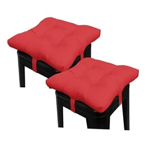 Bar Stool Cushions, Outdoor Patio Home Kitchen Square seat Cushions Bright Red - Picture 1 of 7