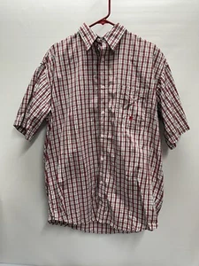 Wrangler TwentyX 20X Short Sleeve Button Down Plaid Mens Size L - Picture 1 of 4