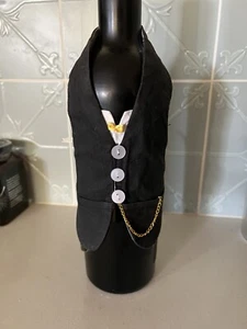 Tuxedo Wine Bottle Cover Decoration Man Cave Home Bar Party Decor - Picture 1 of 4