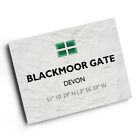 A4 PRINT - Blackmoor Gate, Devon - Lat/Long SS6443
