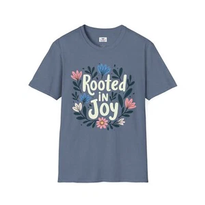 Rooted in Joy T-Shirt, Unisex Gardening Tee, Floral Design Shirt, Gift for her - Picture 1 of 19
