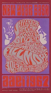 MINT Grateful Dead Jefferson Airplane 1966 FIRST Fillmore NEW YEARS EVE Handbill - Picture 1 of 1