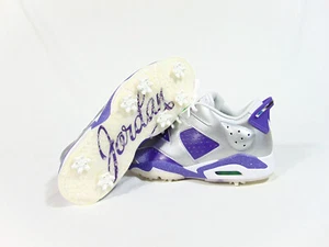 Nike Air Jordan Retro 6 G NRG US Open Silver Golf Shoes Sz 8 NEW FD0205 055 RARE - Picture 1 of 8