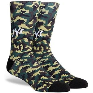 PKWY New York Yankees Digi Camo Crew Socks Large 9-13 Digital Camouflage - Picture 1 of 1