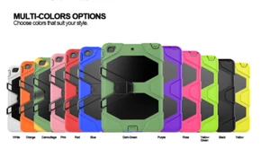 iPad 6 5 4 3 2 PRO Air Mini HeavyDuty SHOCK Proof Tough Kids Children Case Cover - Picture 1 of 38