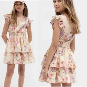Mini Vestido GAP x LoveShackFancy Niña XL Volantes Calado Floral Manga Acampanada - Imagen 1 de 10