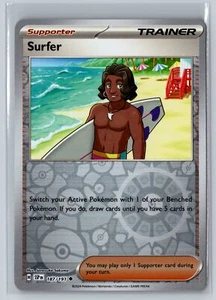 Pokemon Surging Sparks #187/191 Surfer - Uncommon Reverse Holo - Picture 1 of 2