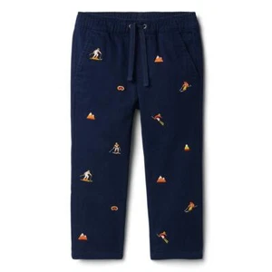 Janie and Jack Boys' Ski Embroidered Twill Pants Size 5 $48.00 NWT - Picture 1 of 3