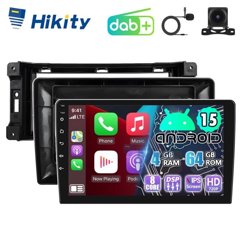 DAB+ 4+64GB 8 Core Android 15 Autoradio CarPlay GPS Navi für Dodge Jeep Chrysler - Bild 1 von 4
