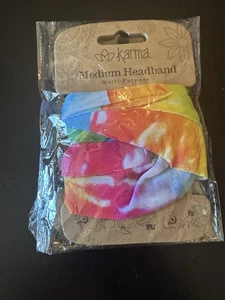 Karma Medium Tie-Dyed Headband Bohemian - Picture 1 of 2