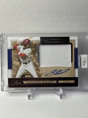 #JK-SW 2025 Three and Two Jersey Auto Sebastian Walcott Auto #18/99 Rangers - Image 1 of 2