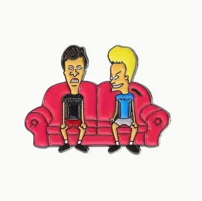 Broche prendedor esmaltado Beavis and Butthead en sofá NUEVO Foto 1 de 4