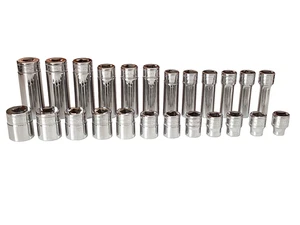 Snap On 24 Piece 3/8” Drive 6Pt Shallow and Deep Metric Socket Set 224SFFSM NEW - Picture 1 of 8