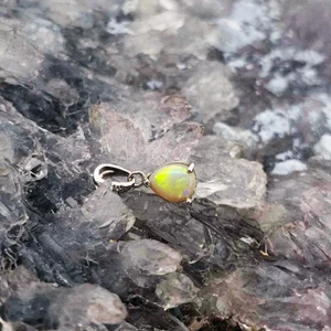 Jiskra Lightning Ridge White Opal 0.70ct S925 Silver Pendant - Bild 1 von 7