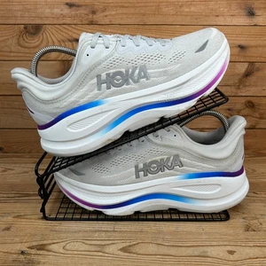 Hoka One One Turnschuhe Damen Größe UK 8,5 Bondi 9 hellgrau Straßenlaufschuhe - Bild 1 von 13