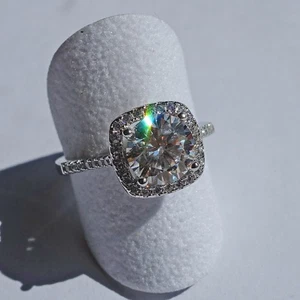 Moderner Silber Ring in 925er Silber / 18 Kt. Vergoldet 2 ct. Neu Nr.1754♦️ - Bild 1 von 23