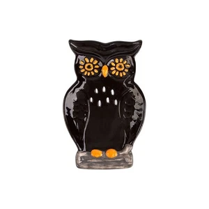Home Essentials Halloween Owl Spoon Rest Ceramic 4"x6.5"x0.50"H - Picture 1 of 1