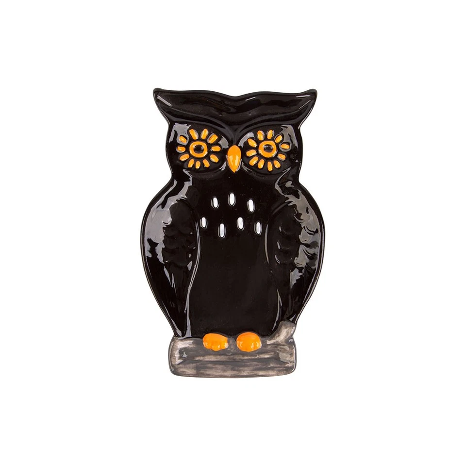 Home Essentials Halloween Owl Spoon Rest Ceramic 4"x6.5"x0.50"H - Image 1 of 1