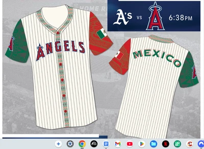 ANGELS MEXICAN HERITAGE NIGHT JERSEY SGA 9/6/25 BRAND NEW! SIZE MENS XL - Image 1 of 2