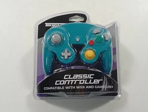 CLASSIC CONTROLLER TEAL/TÜRKIS WII UND GAMECUBE NEU - Bild 1 von 6