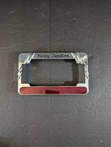 Vintage Harley Davidson OEM Script Chrome License Plate Frame - Picture 1 of 2