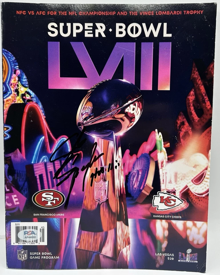 Steve Spagnuolo Signed Super Bowl LVIII Program KC Chiefs Autographed PSA/DNA  - Image 1 of 3