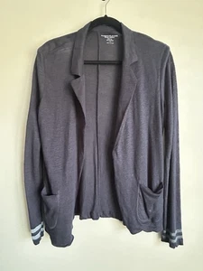 Neu Majestic Filatures marineblau 100 % Leinen offenes T-Shirt Cardigan Pullover Gr. 3 M neu mit Etikett - Bild 1 von 6