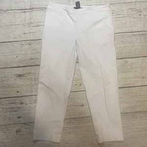 Zac & Rachel Women's Sz 16 Capri Pants White Stretch Cropped Vacation Coastal - Picture 1 of 6
