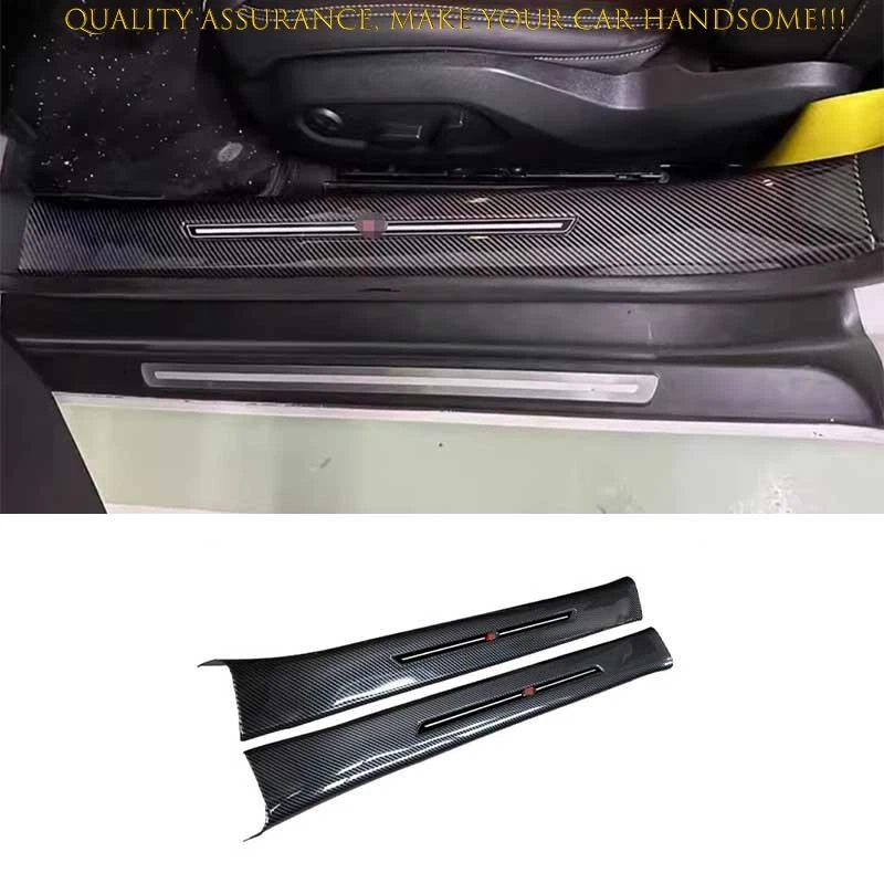 Placa de desgaste umbral umbral umbral de puerta de fibra de carbono 2 piezas para Audi TT TTS TT RS 2008-2015 Foto 1 de 1