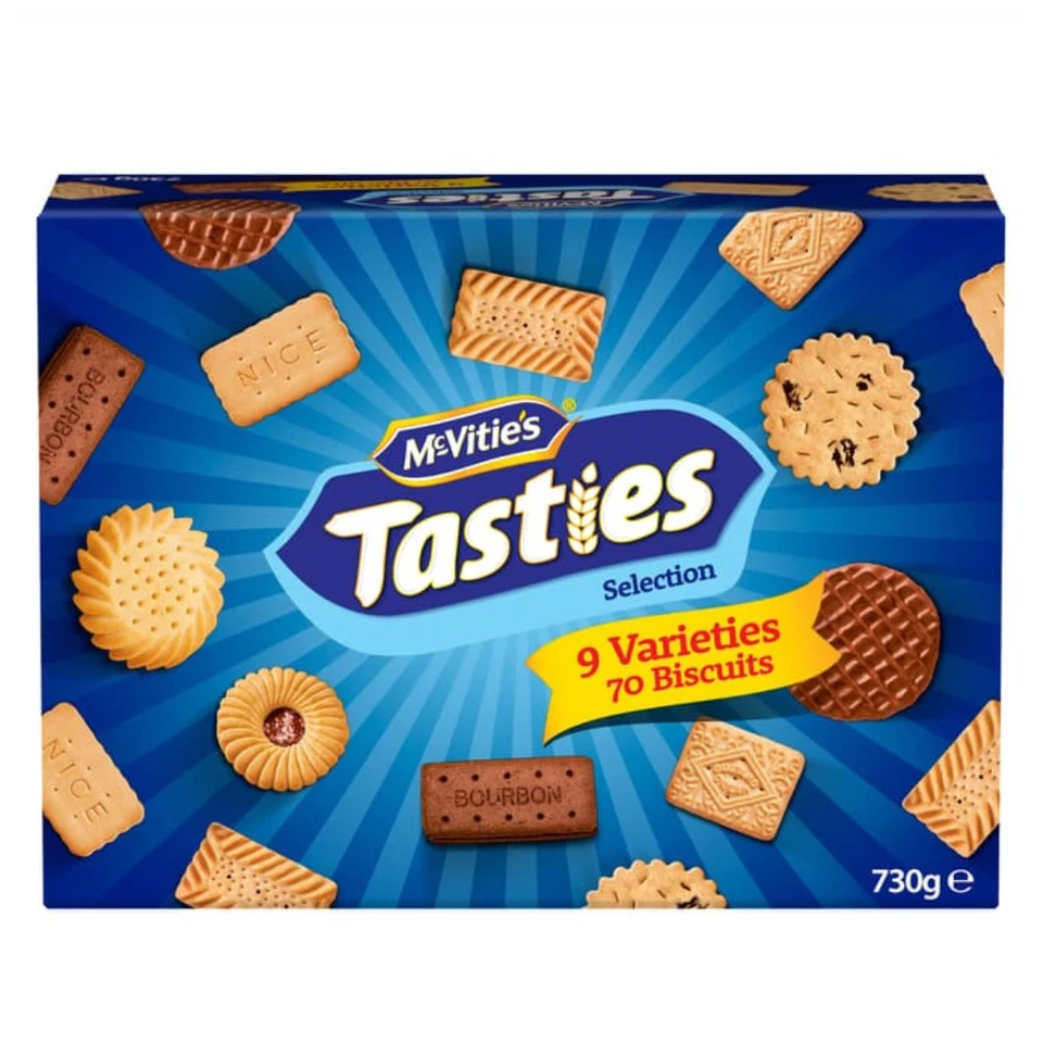 McVitie's Tasties Assorted Biscuit Selection 730g 9 Varieties 70 Biscuits - Image 1 of 1