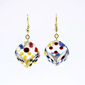Funny Transparent Dice Earrings Fashion Creative Earrings Suitable For Party - Bild 1 von 7