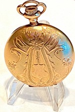 ORNATE POCKET WATCH WARRANTED, GOLD FILLED, SEE OTHER WATCHES, JEWELRY & COINS