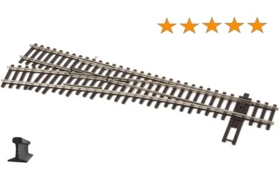 Walthers HO Scale ~ Code 83 Nickel Silver DCC Friendly #4 Turnout ~ Left ~ 83013 - Image 1 of 4